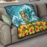 Personalized Hawaii 60th Birthday Eagle Quilt Tropical Sunset Beach Hibiscus Ocean Wave TS04 - Polynesian Pride