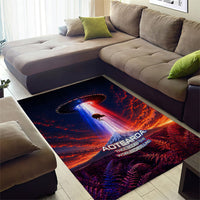 New Zealand Aotearoa Kiwi UFO Area Rug Sci-Fi Galaxy Sunset Sky Tower And Mountain TS04 - Polynesian Pride