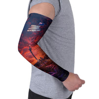 New Zealand Aotearoa Kiwi UFO Arm Sleeves Sci-Fi Galaxy Sunset Sky Tower And Mountain TS04 - Polynesian Pride