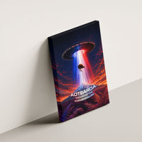 New Zealand Aotearoa Kiwi UFO Canvas Wall Art Sci-Fi Galaxy Sunset Sky Tower And Mountain TS04 - Polynesian Pride