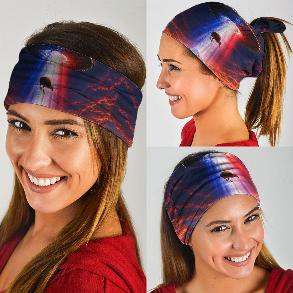 New Zealand Aotearoa Kiwi UFO Neck Gaiter Sci-Fi Galaxy Sunset Sky Tower And Mountain TS04 - Polynesian Pride