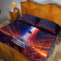 New Zealand Aotearoa Kiwi UFO Quilt Bed Set Sci-Fi Galaxy Sunset Sky Tower And Mountain TS04 - Polynesian Pride