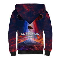 New Zealand Aotearoa Kiwi UFO Sherpa Hoodie Sci-Fi Galaxy Sunset Sky Tower And Mountain TS04 - Polynesian Pride