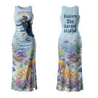 Fiji Taveuni Rainbow Reef Couples Matching Tank Maxi Dress and Hawaiian Shirt Scuba Diver Vibrant Undersea Coral Garden Watercolor TS04 - Polynesian Pride