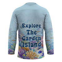 Fiji Taveuni Rainbow Reef Hockey Jersey Scuba Diver Vibrant Undersea Coral Garden Watercolor TS04 - Polynesian Pride