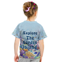 Fiji Taveuni Rainbow Reef Kid T Shirt Scuba Diver Vibrant Undersea Coral Garden Watercolor TS04 - Polynesian Pride
