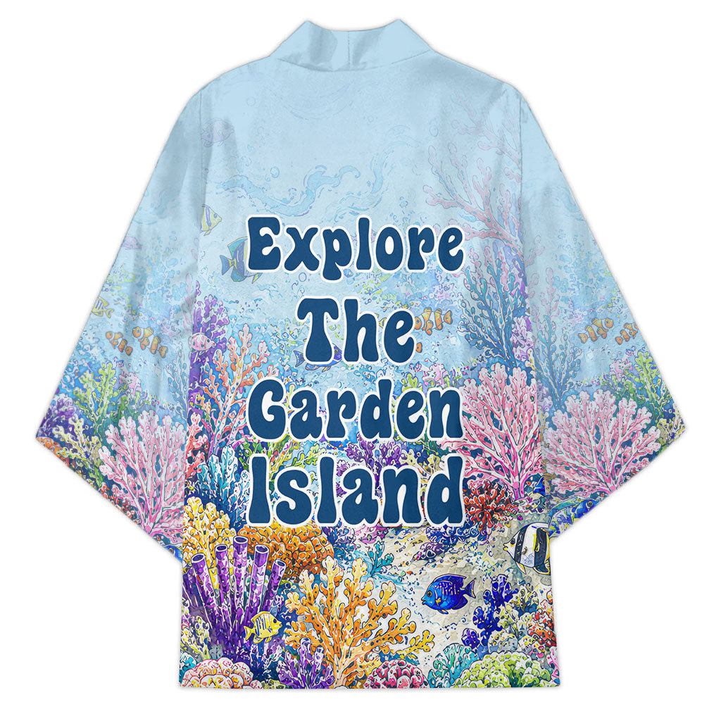 Fiji Taveuni Rainbow Reef Kimono Scuba Diver Vibrant Undersea Coral Garden Watercolor TS04 - Polynesian Pride
