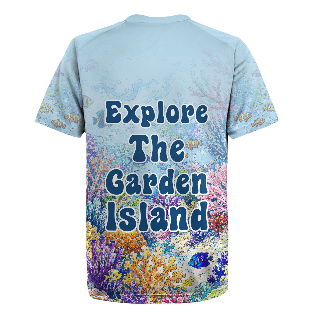 Fiji Taveuni Rainbow Reef Rugby Jersey Scuba Diver Vibrant Undersea Coral Garden Watercolor TS04 - Polynesian Pride