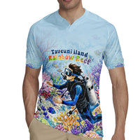 Fiji Taveuni Rainbow Reef Rugby Jersey Scuba Diver Vibrant Undersea Coral Garden Watercolor TS04 - Polynesian Pride