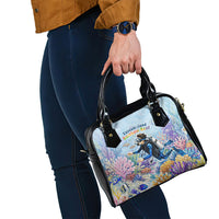 Fiji Taveuni Rainbow Reef Shoulder Handbag Scuba Diver Vibrant Undersea Coral Garden Watercolor TS04 - Polynesian Pride
