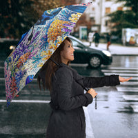 Fiji Taveuni Rainbow Reef Umbrella Scuba Diver Vibrant Undersea Coral Garden Watercolor TS04 - Polynesian Pride