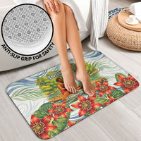 Fiji Taveuni Island Dateline Crossing Bathroom Set Tropical Cultural Landscape With Tagimoucia Floral Pattern TS04 - Polynesian Pride