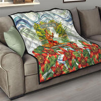 Fiji Taveuni Island Dateline Crossing Quilt Tropical Cultural Landscape With Tagimoucia Floral Pattern TS04 - Polynesian Pride