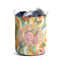 Hawaii Aloha Academy Back To School Laundry Basket Sea Turtle Tropical Hibiscus Flowers Retro Psychedelic TS04 - Polynesian Pride
