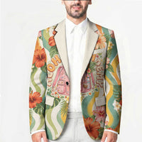 Hawaii Aloha Academy Back To School Blazer Sea Turtle Tropical Hibiscus Flowers Retro Psychedelic TS04 - Polynesian Pride