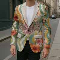 Hawaii Aloha Academy Back To School Blazer Sea Turtle Tropical Hibiscus Flowers Retro Psychedelic TS04 - Polynesian Pride