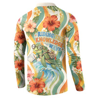 Hawaii Aloha Academy Back To School Button Sweatshirt Sea Turtle Tropical Hibiscus Flowers Retro Psychedelic TS04 - Polynesian Pride