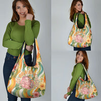 Hawaii Aloha Academy Back To School Grocery Bag Sea Turtle Tropical Hibiscus Flowers Retro Psychedelic TS04 - Polynesian Pride