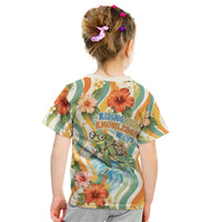 Hawaii Aloha Academy Back To School Kid T Shirt Sea Turtle Tropical Hibiscus Flowers Retro Psychedelic TS04 - Polynesian Pride