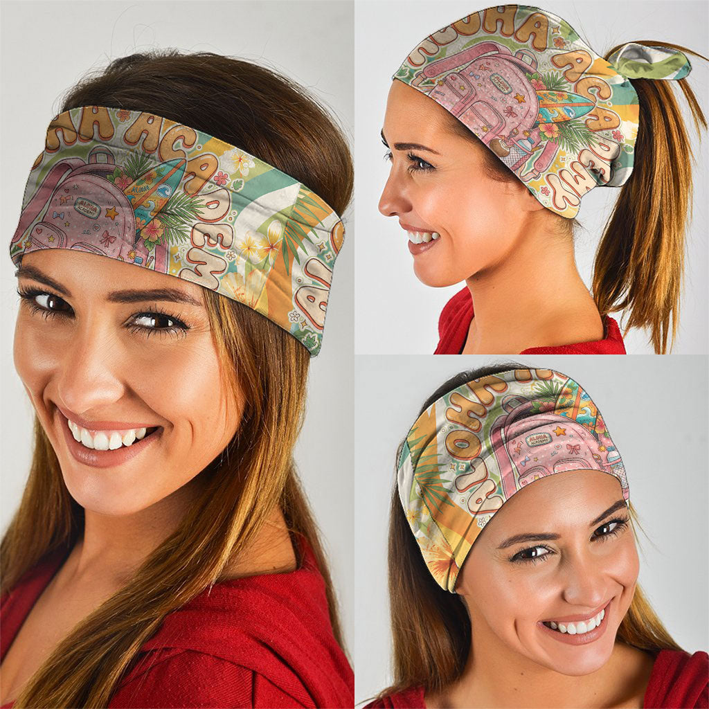 Hawaii Aloha Academy Back To School Neck Gaiter Sea Turtle Tropical Hibiscus Flowers Retro Psychedelic TS04 - Polynesian Pride