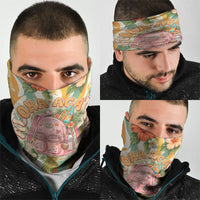 Hawaii Aloha Academy Back To School Neck Gaiter Sea Turtle Tropical Hibiscus Flowers Retro Psychedelic TS04 - Polynesian Pride