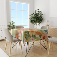 Hawaii Aloha Academy Back To School Tablecloth Sea Turtle Tropical Hibiscus Flowers Retro Psychedelic TS04 - Polynesian Pride