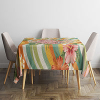 Hawaii Aloha Academy Back To School Tablecloth Sea Turtle Tropical Hibiscus Flowers Retro Psychedelic TS04 - Polynesian Pride