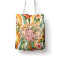 Hawaii Aloha Academy Back To School Tote Bag Sea Turtle Tropical Hibiscus Flowers Retro Psychedelic TS04 - Polynesian Pride