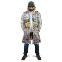 Hawaii Cruising Back To School Cloak Grid Pattern With School Bag And Vintage Surf Van TS04 - Polynesian Pride