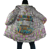 Hawaii Cruising Back To School Cloak Grid Pattern With School Bag And Vintage Surf Van TS04 - Polynesian Pride
