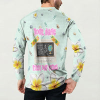 Personalized Hawaii Back To School Dolphin Button Sweatshirt Grid Notebook Background With Dolphin Mascot And Plumeria Flowers TS04 - Polynesian Pride