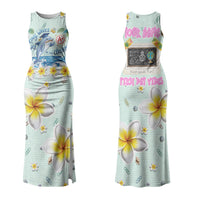 Personalized Hawaii Back To School Dolphin Couples Matching Tank Maxi Dress and Long Sleeve Button Shirt Grid Notebook Background With Dolphin Mascot And Plumeria Flowers TS04 - Polynesian Pride