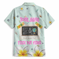 Personalized Hawaii Back To School Dolphin Hawaiian Shirt Grid Notebook Background With Dolphin Mascot And Plumeria Flowers TS04 - Polynesian Pride