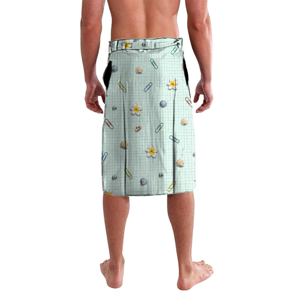 Personalized Hawaii Back To School Dolphin Lavalava Grid Notebook Background With Dolphin Mascot And Plumeria Flowers TS04 - Polynesian Pride