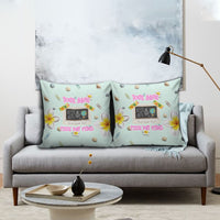 Personalized Hawaii Back To School Dolphin Pillow Cover Grid Notebook Background With Dolphin Mascot And Plumeria Flowers TS04 - Polynesian Pride