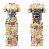 Personalized Hawaii School Club Back To Class Couples Matching Short Sleeve Bodycon Dress and Long Sleeve Button Shirt Retro Tropical Hibiscus Pattern With Open Notebook TS04 - Polynesian Pride
