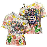 Personalized Hawaii School Club Back To Class Cross Shoulder Shirt Retro Tropical Hibiscus Pattern With Open Notebook TS04 - Polynesian Pride