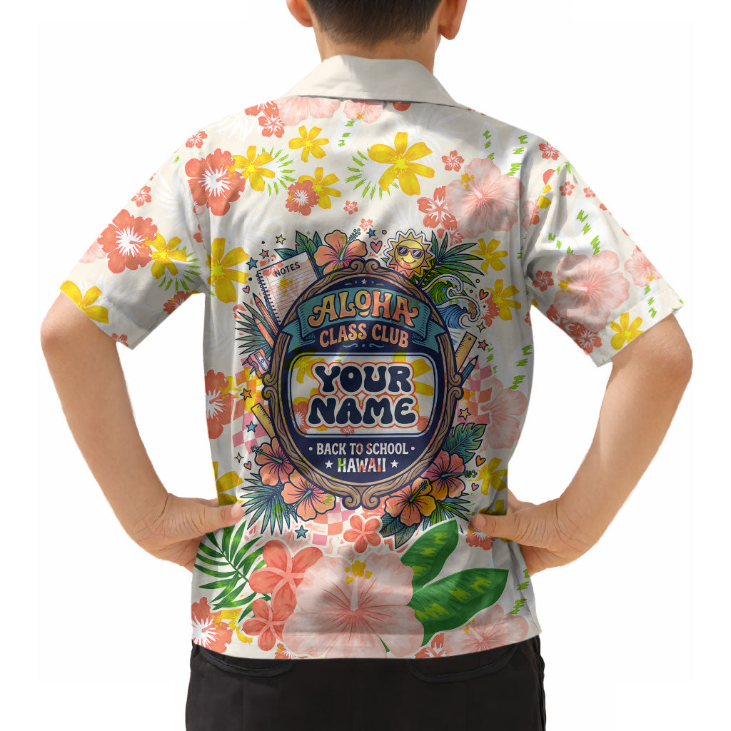 Personalized Hawaii School Club Back To Class Hawaiian Shirt Retro Tropical Hibiscus Pattern With Open Notebook TS04 - Polynesian Pride