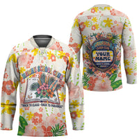 Personalized Hawaii School Club Back To Class Hockey Jersey Retro Tropical Hibiscus Pattern With Open Notebook TS04 - Polynesian Pride