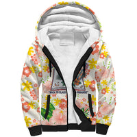 Personalized Hawaii School Club Back To Class Sherpa Hoodie Retro Tropical Hibiscus Pattern With Open Notebook TS04 Unisex White Orange - Polynesian Pride