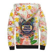 Personalized Hawaii School Club Back To Class Sherpa Hoodie Retro Tropical Hibiscus Pattern With Open Notebook TS04 - Polynesian Pride