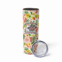 Personalized Hawaii School Club Back To Class Skinny Tumbler Retro Tropical Hibiscus Pattern With Open Notebook TS04 - Polynesian Pride