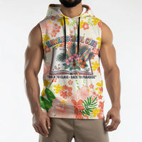 Personalized Hawaii School Club Back To Class Sleeveless Hoodie Retro Tropical Hibiscus Pattern With Open Notebook TS04 - Polynesian Pride