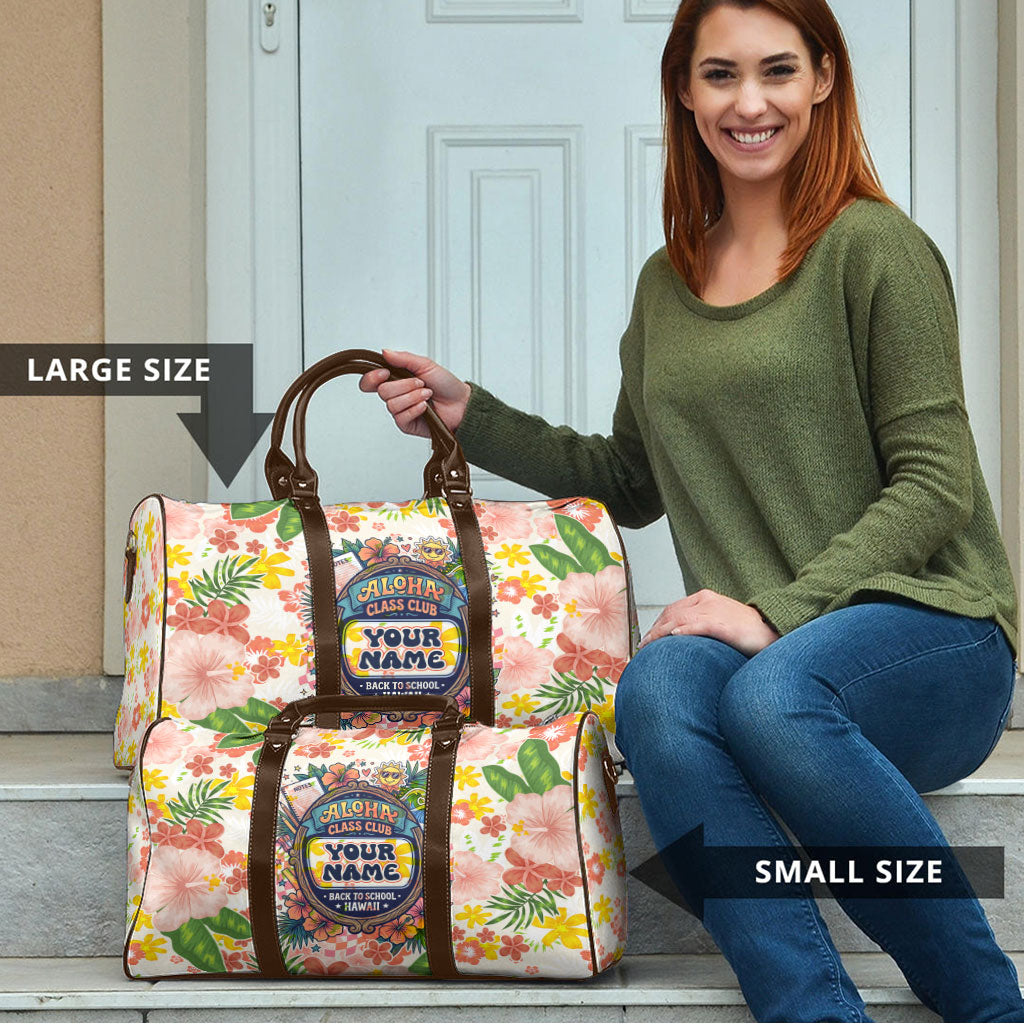 Personalized Hawaii School Club Back To Class Travel Bag Retro Tropical Hibiscus Pattern With Open Notebook TS04 - Polynesian Pride