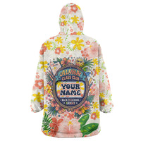Personalized Hawaii School Club Back To Class Wearable Blanket Hoodie Retro Tropical Hibiscus Pattern With Open Notebook TS04 - Polynesian Pride