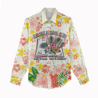 Personalized Hawaii School Club Back To Class Women Casual Shirt Retro Tropical Hibiscus Pattern With Open Notebook TS04 - Polynesian Pride