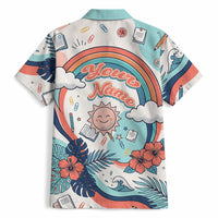 Personalized Hawaii Back To School Hawaiian Shirt Retro Rainbow Sun with Tropical Hibiscus Flowers TS04 - Polynesian Pride