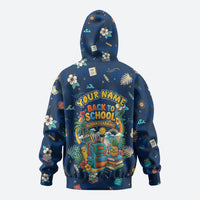 Personalized Hawaii Back To School Aloha Learning Hoodie Retro Rainbow open Notebook with Pineapple and Hibiscus Flowers TS04 - Polynesian Pride