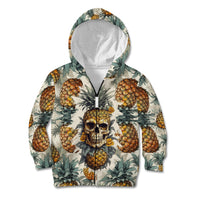 Pineapple Skull Kid Hoodie Summer Paradise TS04 Zip Hoodie Multicolor - Polynesian Pride