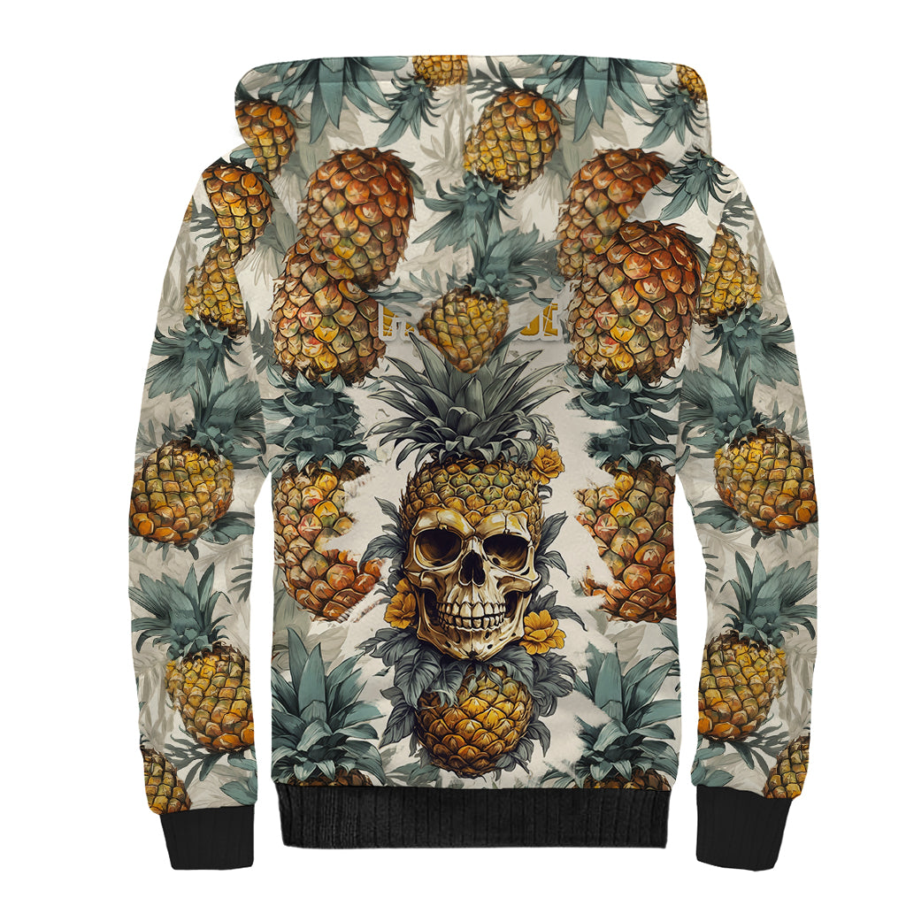 Pineapple Skull Sherpa Hoodie Summer Paradise TS04 Unisex Multicolor - Polynesian Pride